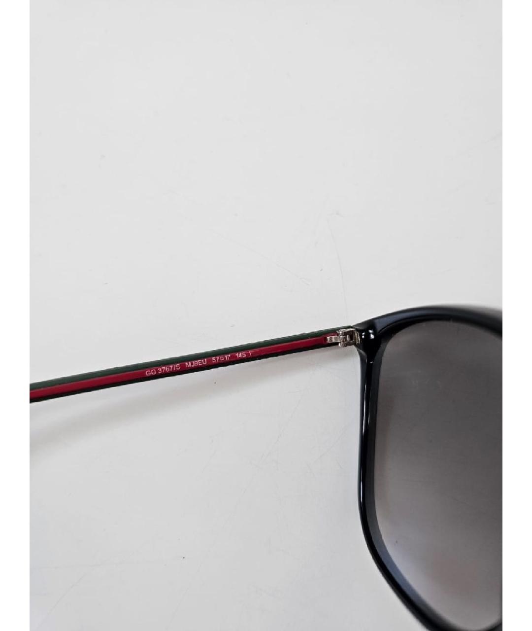GUCCI Черные пластиковые солнцезащитные очки, фото 3
