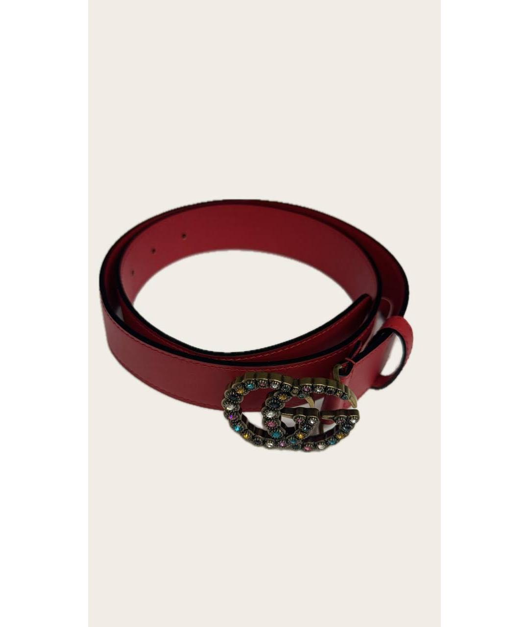GUCCI Красный кожаный ремень, фото 4
