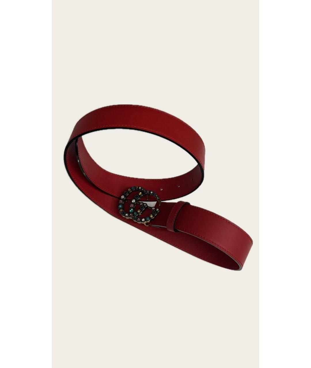 GUCCI Красный кожаный ремень, фото 2