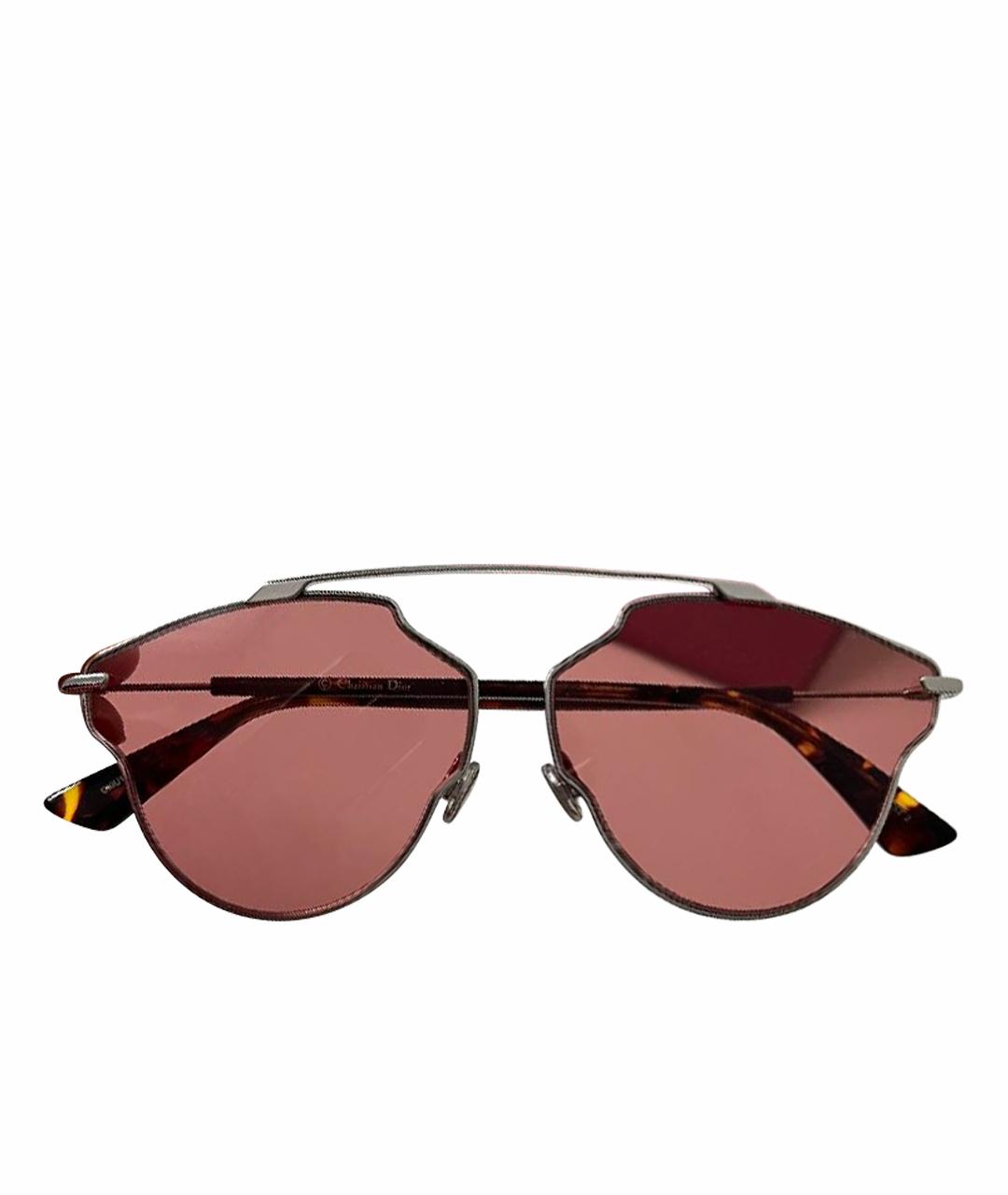 CHRISTIAN DIOR Розовые металлические солнцезащитные очки, фото 1