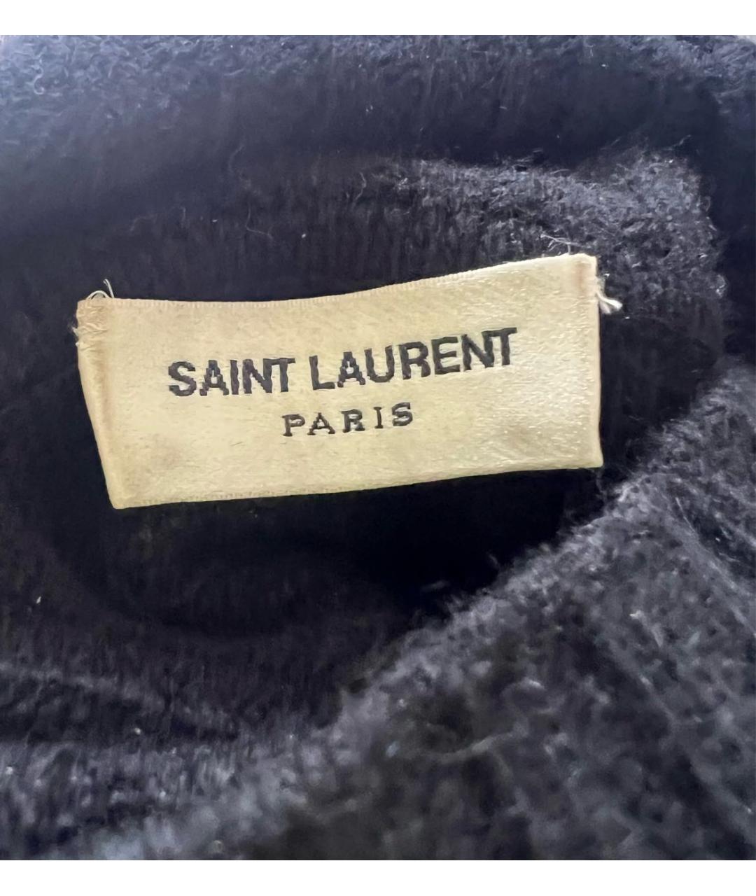 SAINT LAURENT Черная шерстяная водолазка, фото 4