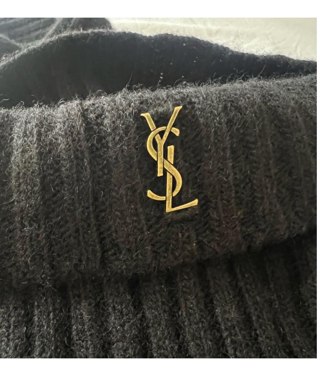 SAINT LAURENT Черная шерстяная водолазка, фото 3