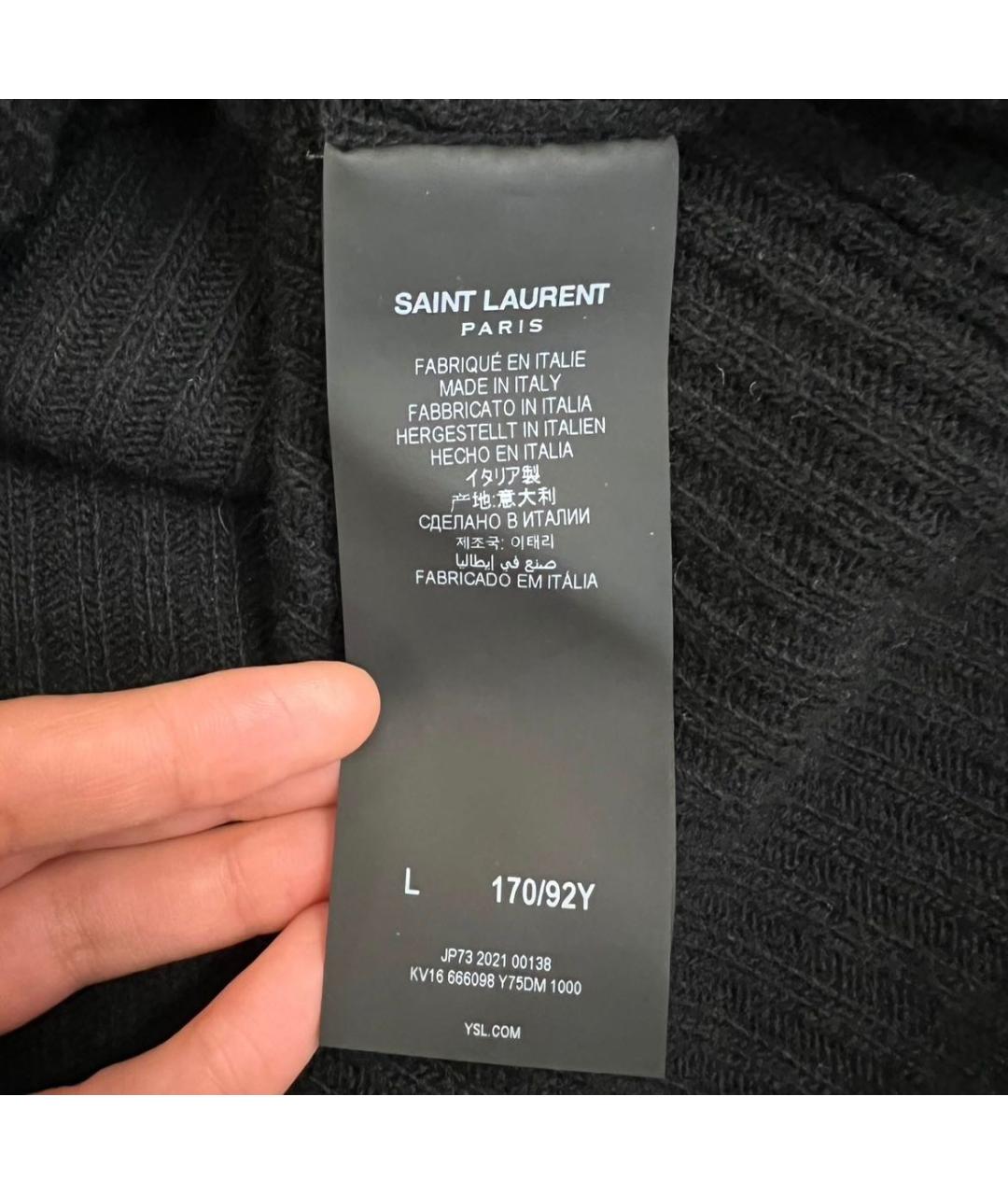 SAINT LAURENT Черная шерстяная водолазка, фото 5
