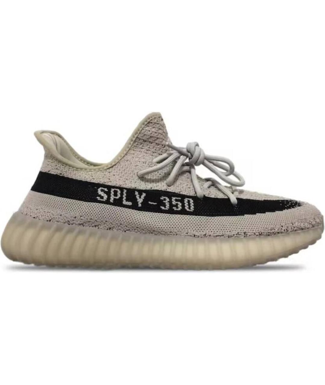 ADIDAS YEEZY Бежевые текстильные низкие кроссовки / кеды, фото 1