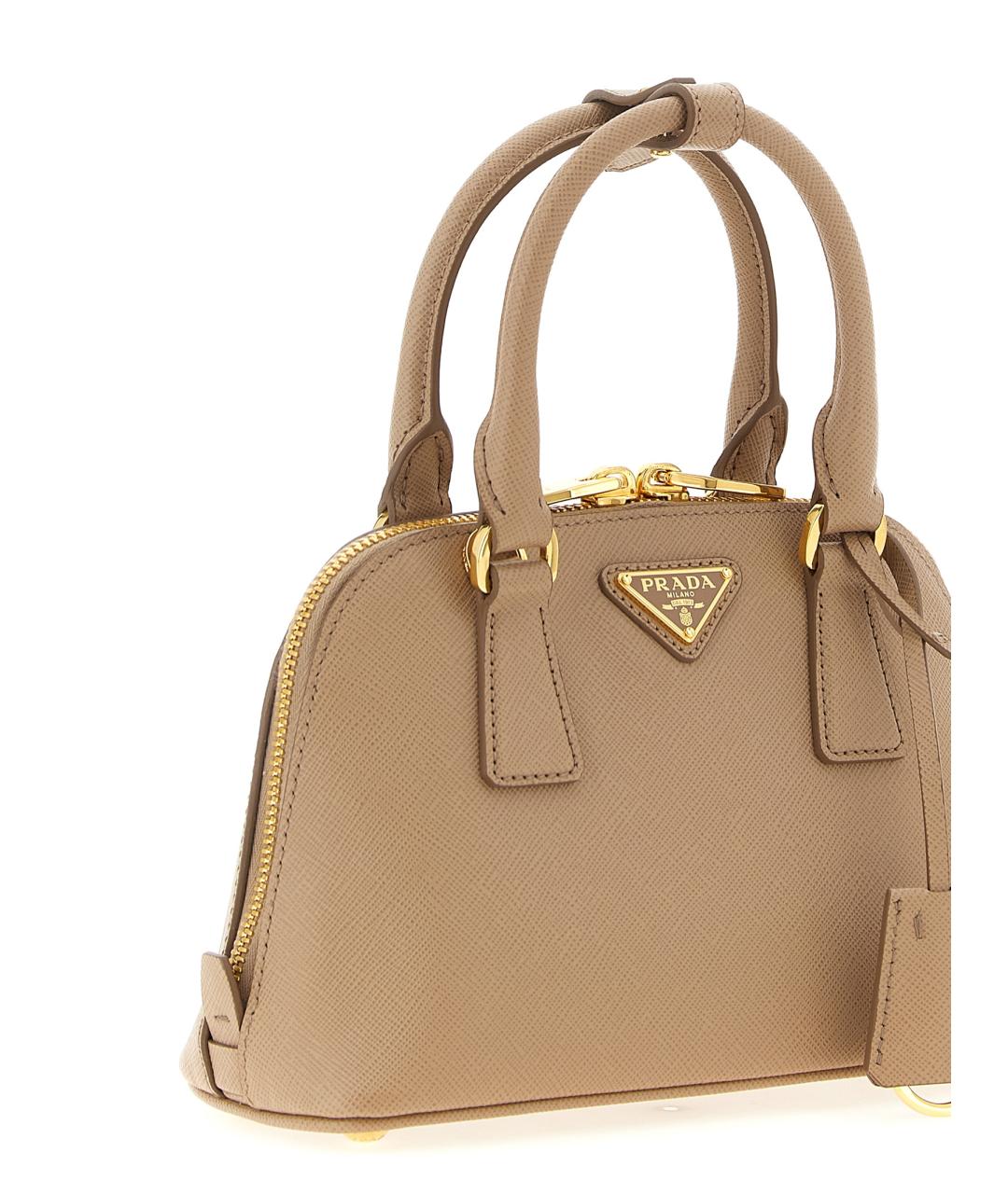 PRADA Бежевая кожаная сумка тоут, фото 3