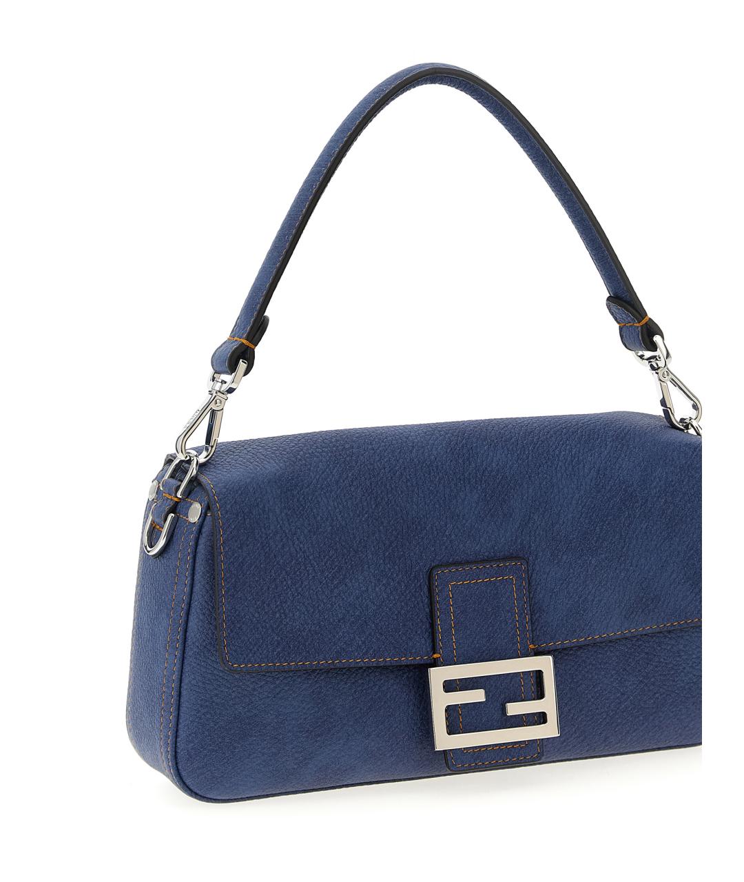 FENDI Голубая кожаная сумка через плечо, фото 3