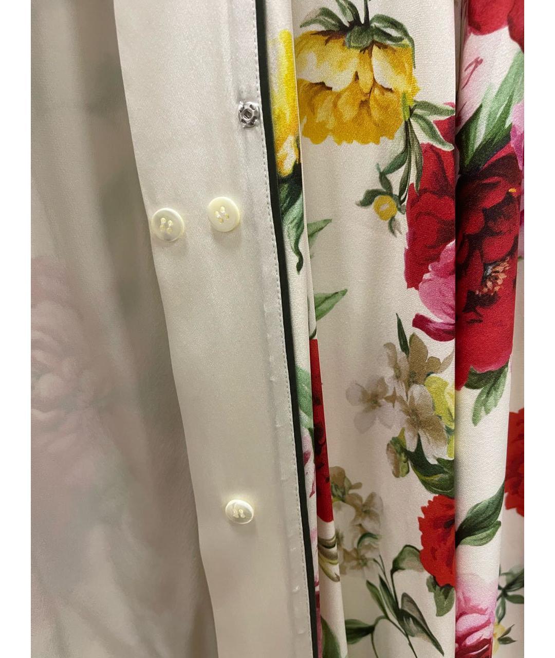 DOLCE&GABBANA Белая шелковая туника, фото 4