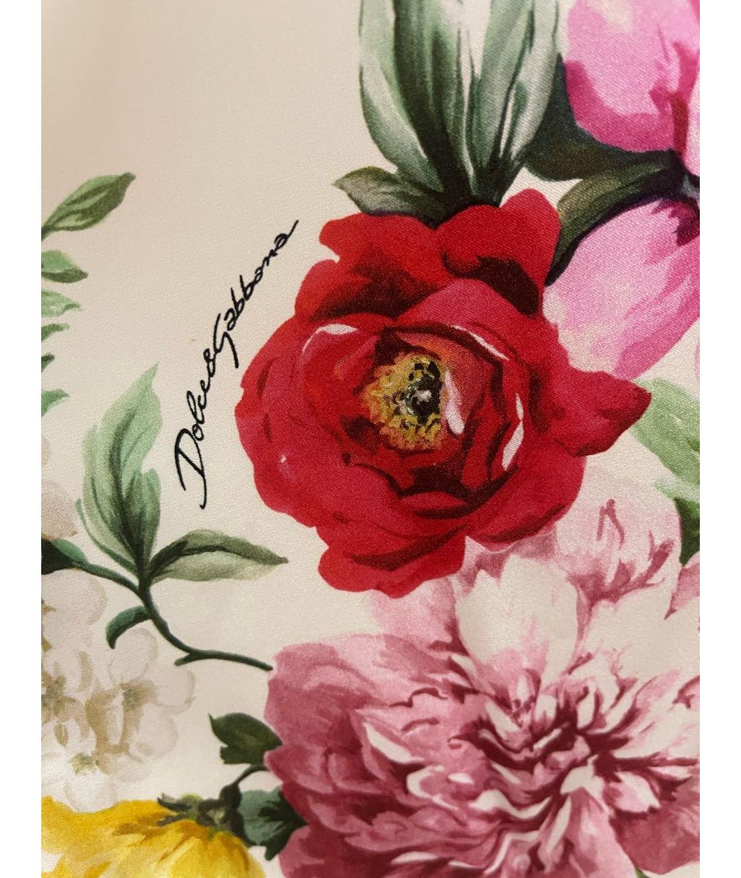DOLCE&GABBANA Белая шелковая туника, фото 3