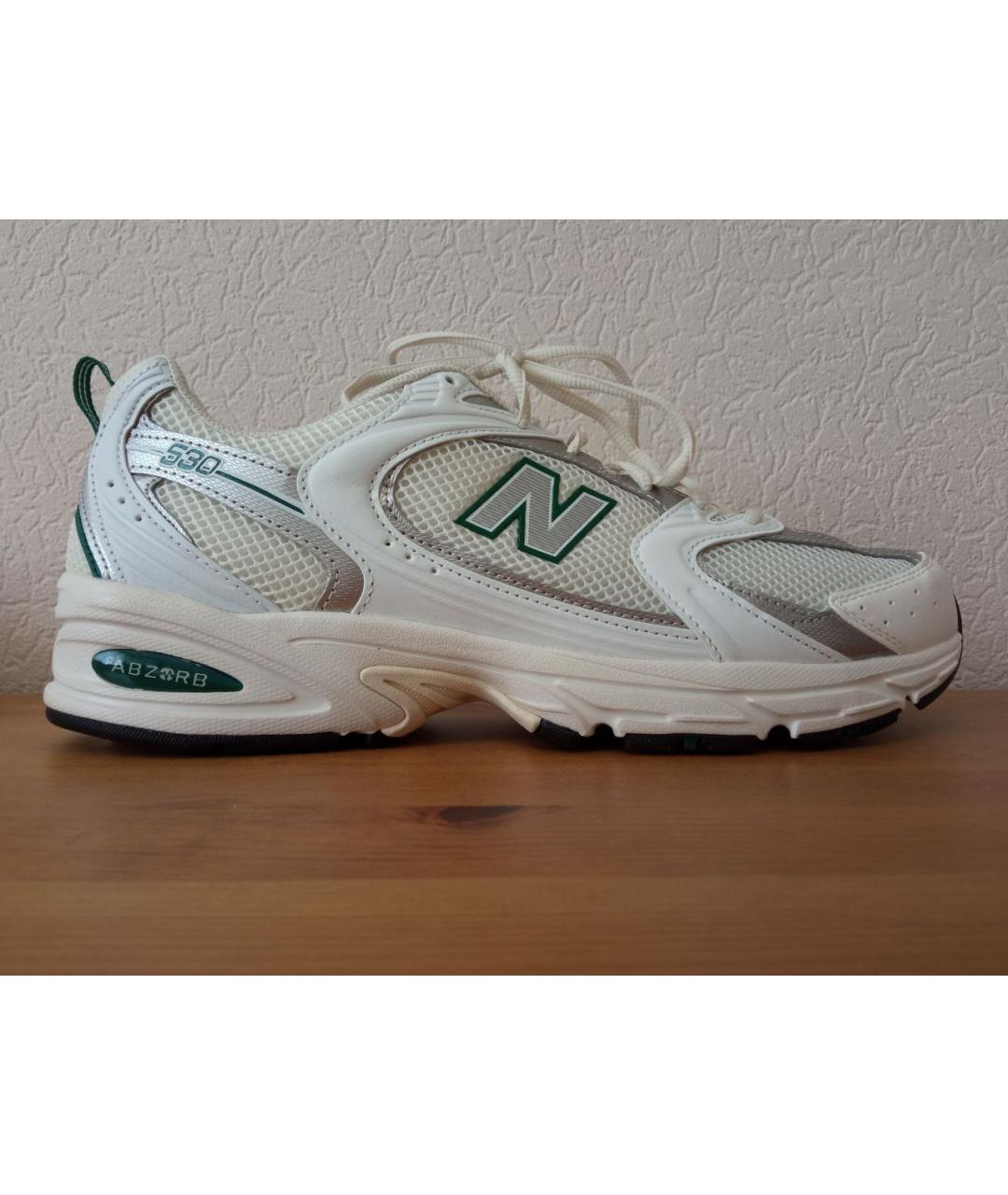 NEW BALANCE Белые низкие кроссовки / кеды из искусственной кожи, фото 6