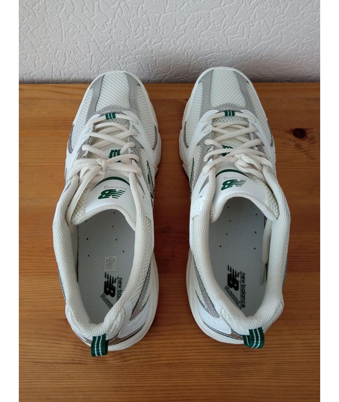 NEW BALANCE Белые низкие кроссовки / кеды из искусственной кожи, фото 3