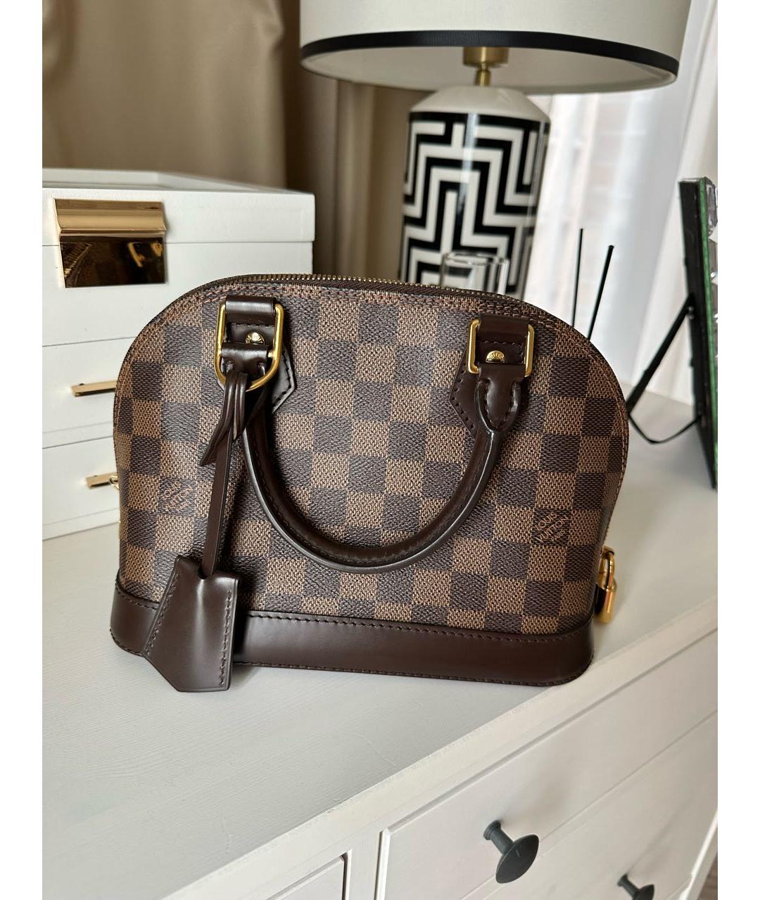 LOUIS VUITTON Коричневая сумка с короткими ручками, фото 7