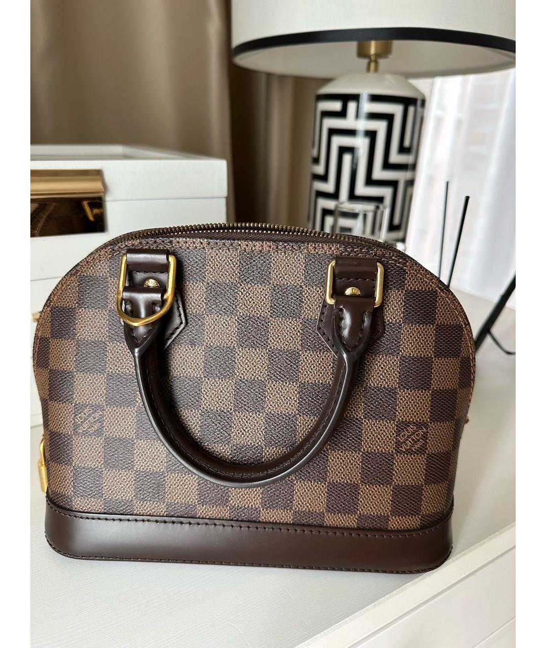LOUIS VUITTON Коричневая сумка с короткими ручками, фото 3