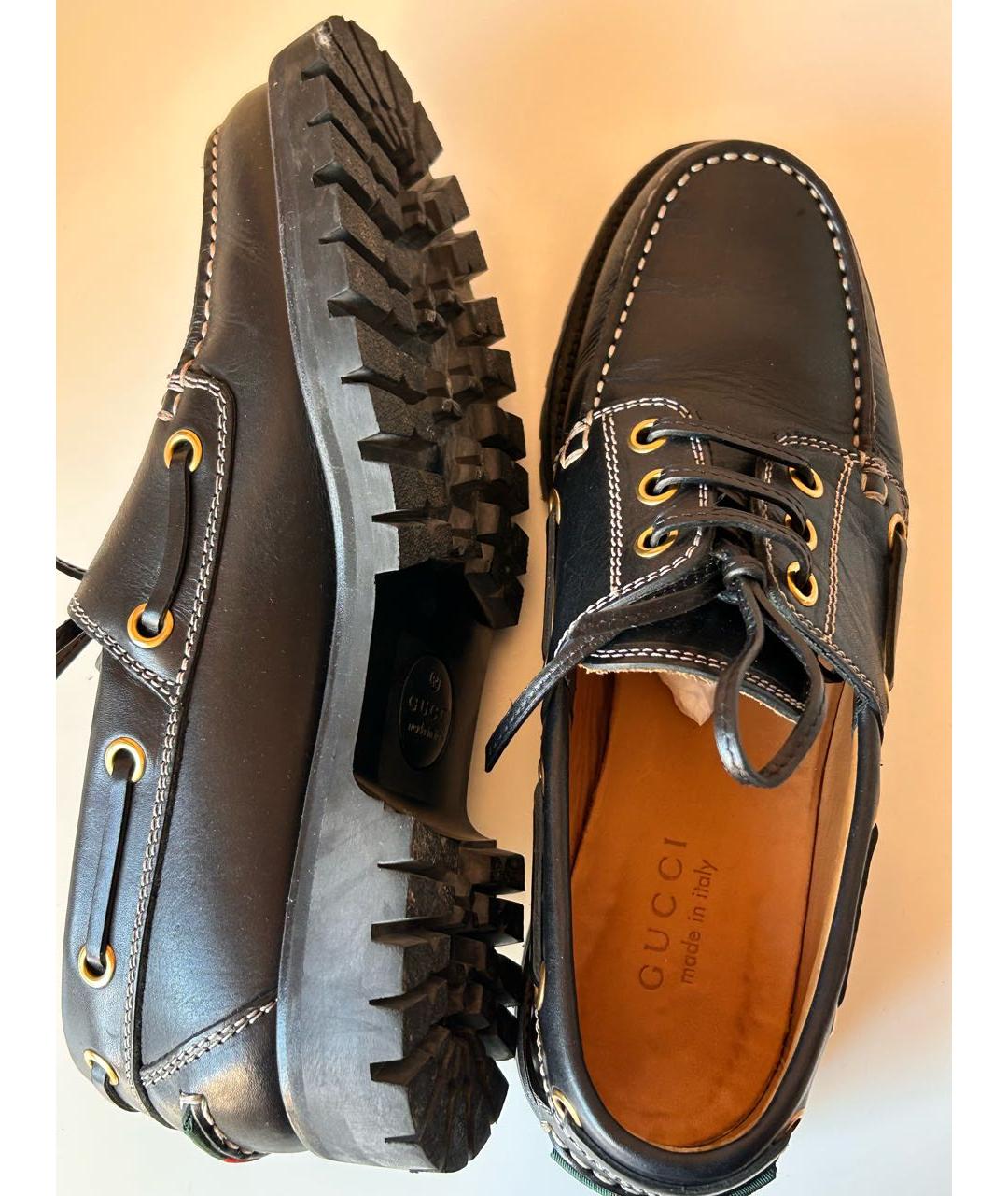 GUCCI Черные кожаные лоферы, фото 7
