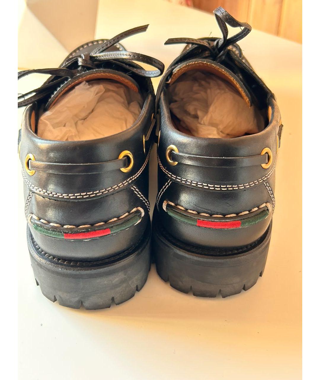 GUCCI Черные кожаные лоферы, фото 3