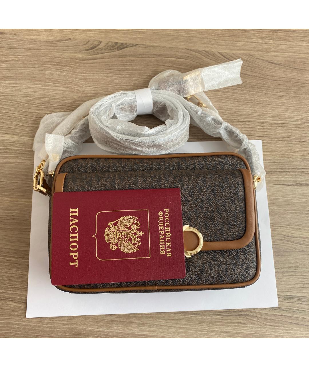 MICHAEL KORS Коричневая сумка через плечо, фото 8