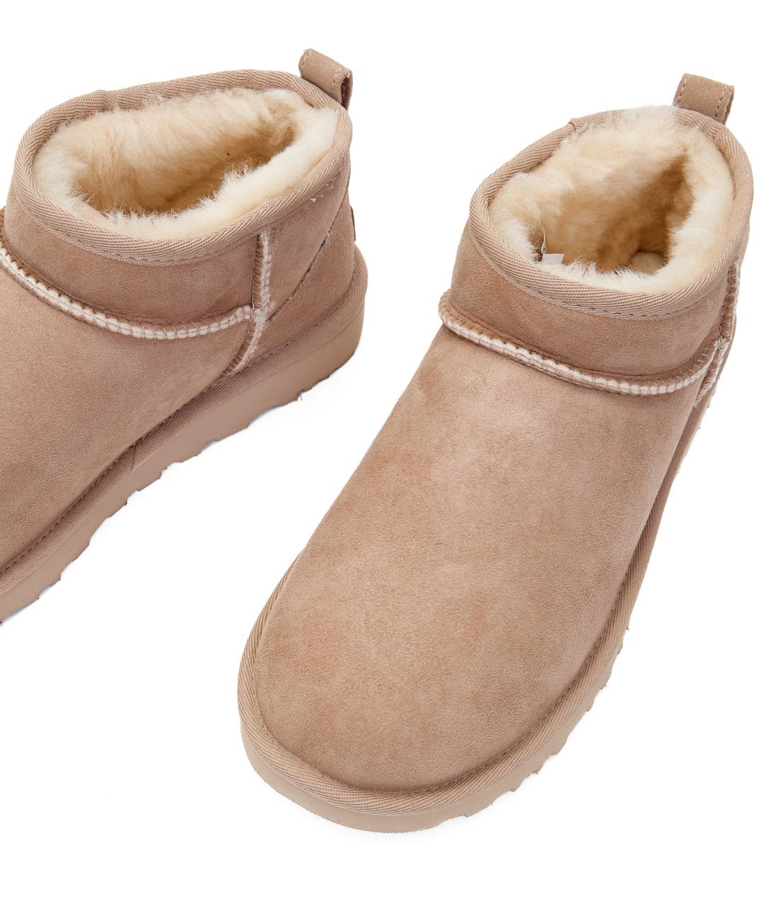 UGG AUSTRALIA Бежевые замшевые ботинки, фото 5