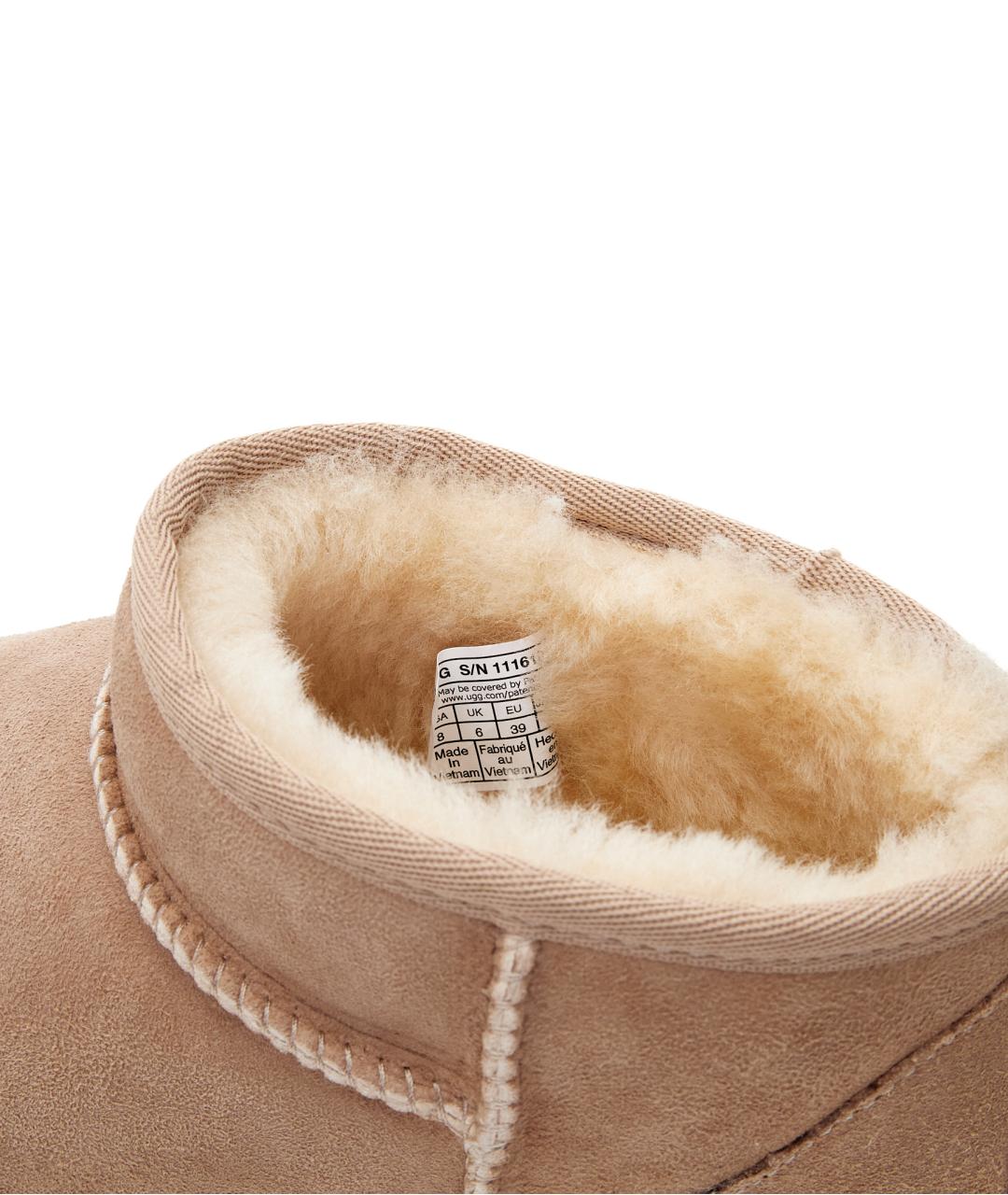 UGG AUSTRALIA Бежевые замшевые ботинки, фото 7
