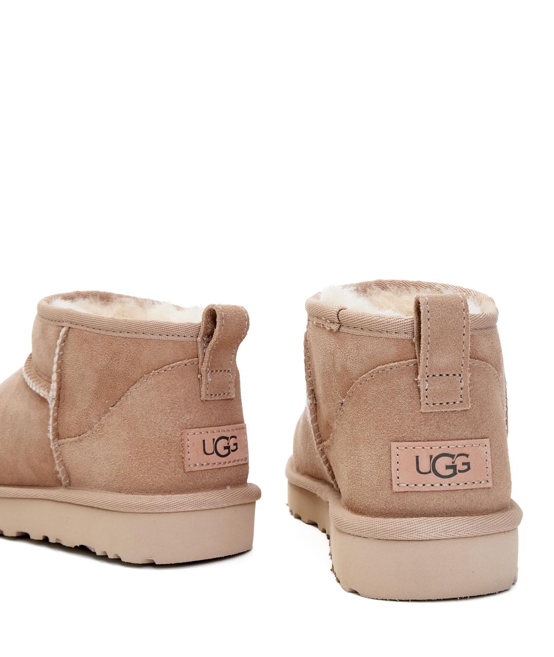 UGG AUSTRALIA Бежевые замшевые ботинки, фото 6