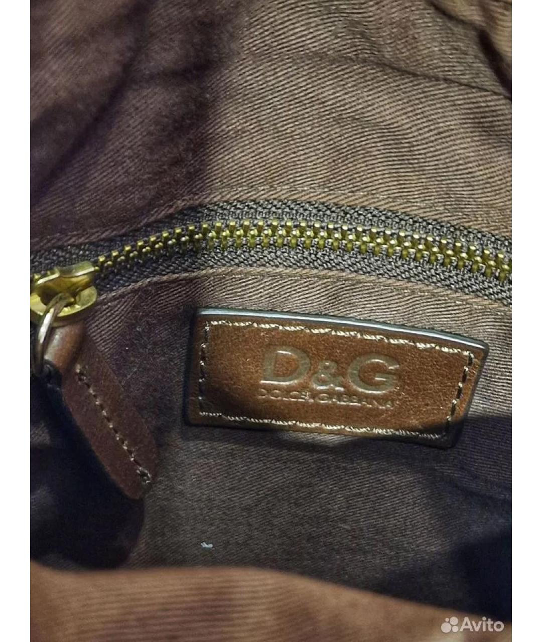 DOLCE&GABBANA Коричневая сумка на плечо, фото 5