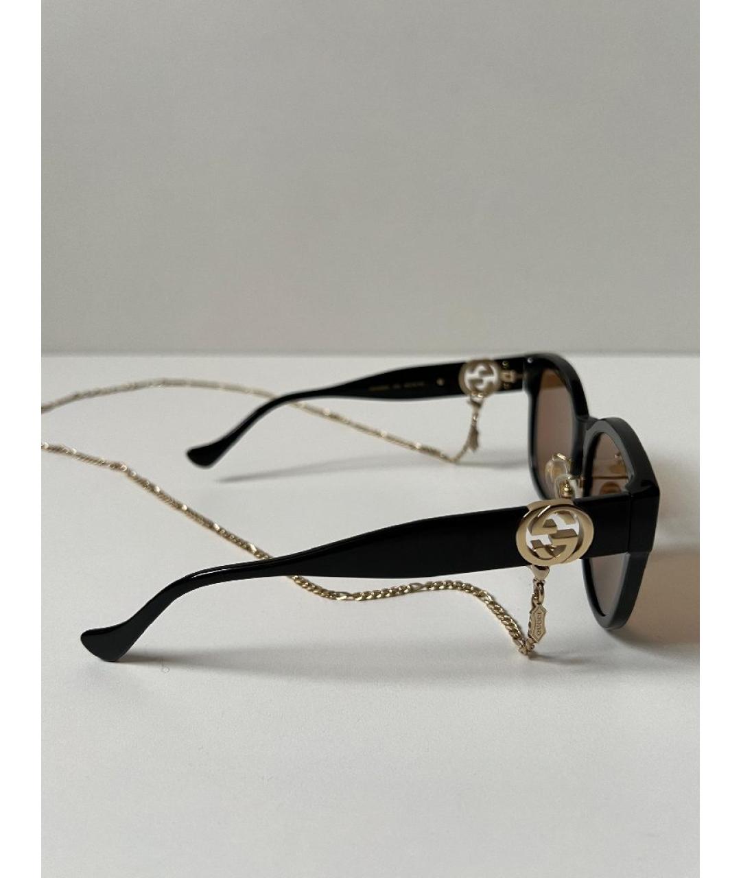 GUCCI Черные пластиковые солнцезащитные очки, фото 6