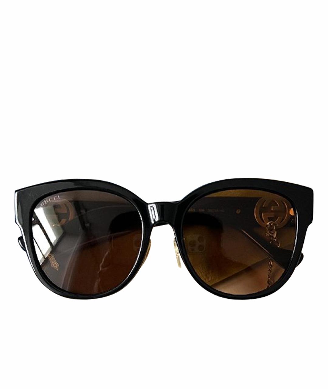 GUCCI Черные пластиковые солнцезащитные очки, фото 1