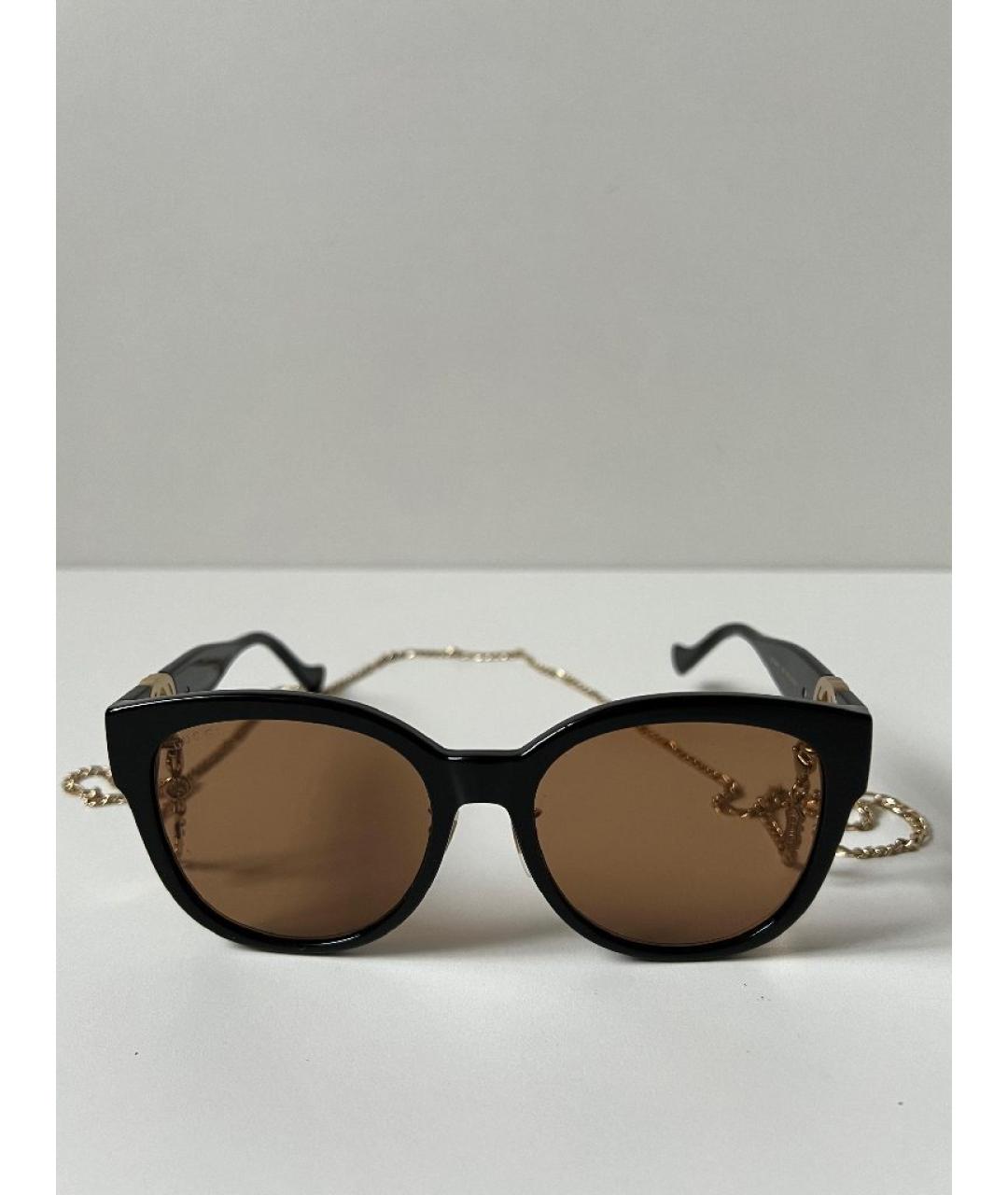 GUCCI Черные пластиковые солнцезащитные очки, фото 7