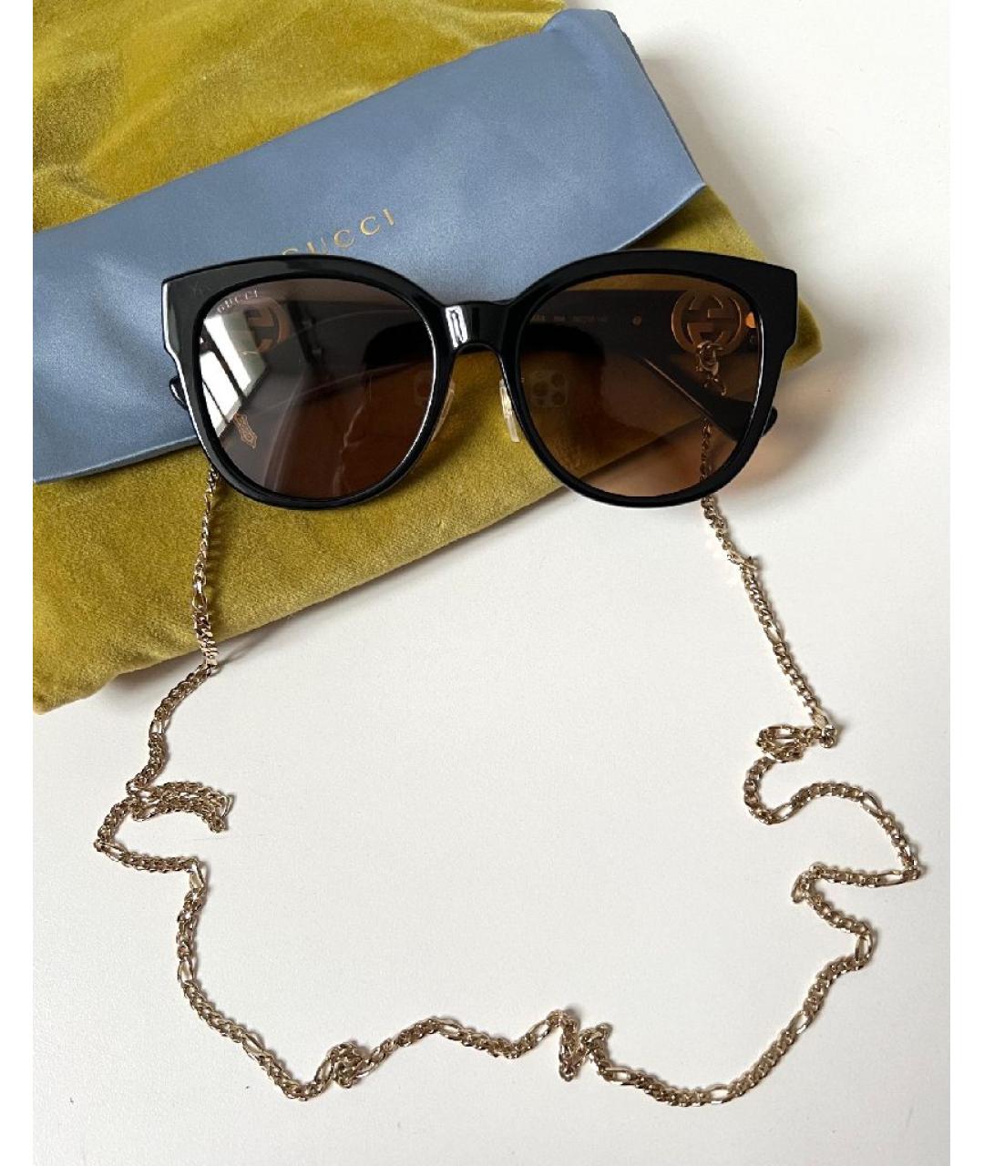 GUCCI Черные пластиковые солнцезащитные очки, фото 10