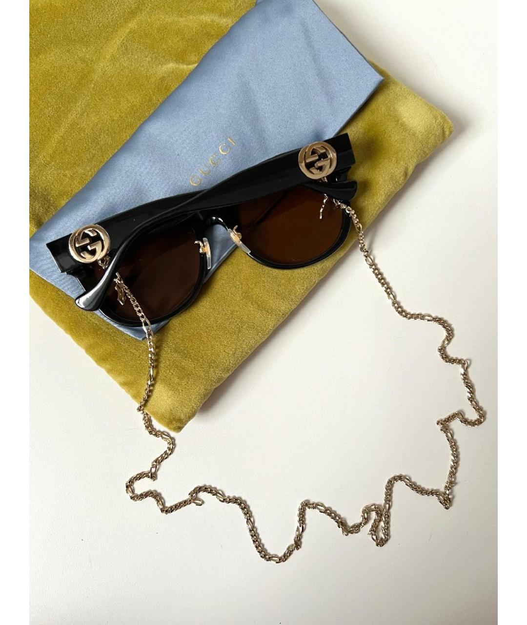 GUCCI Черные пластиковые солнцезащитные очки, фото 4