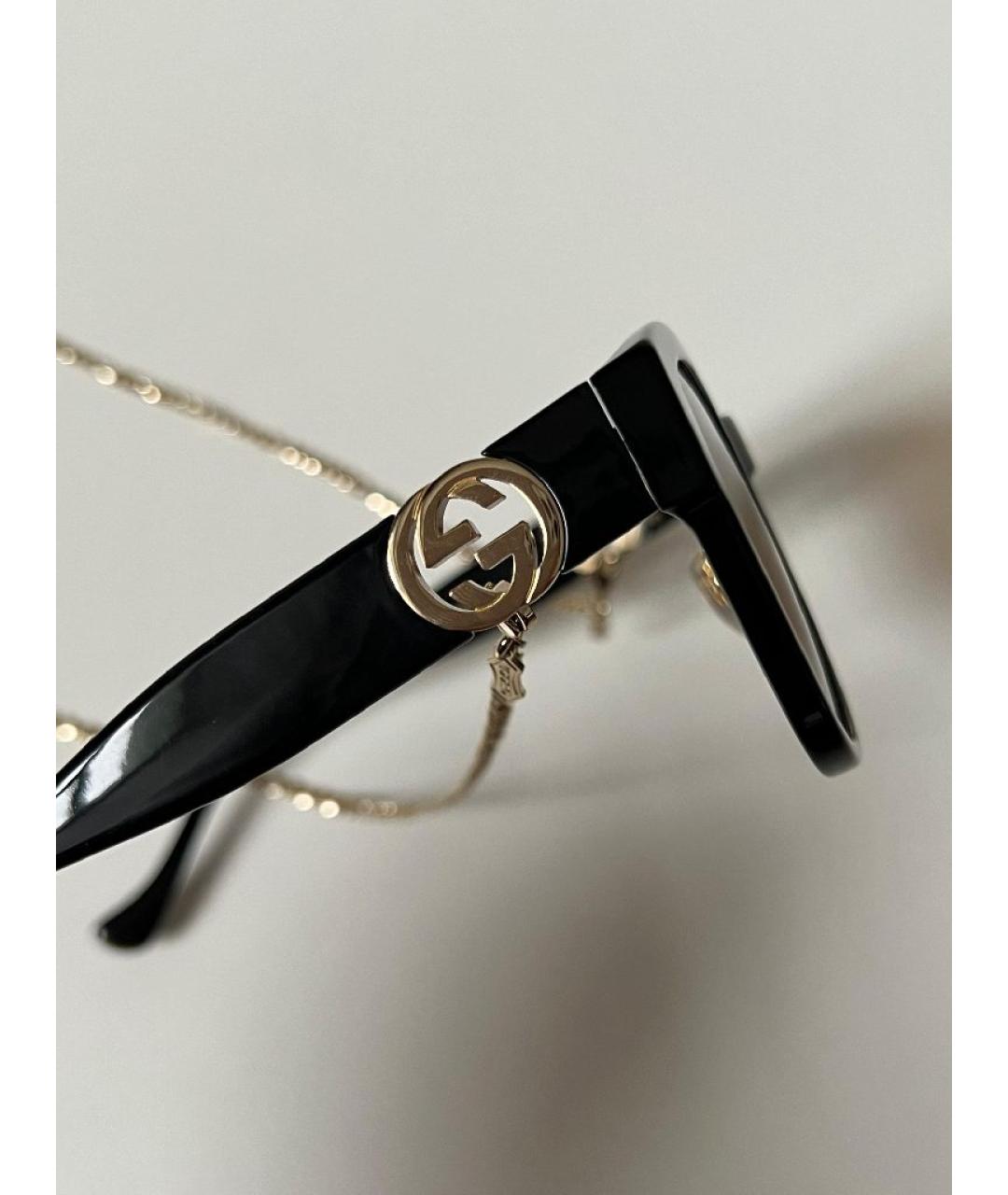 GUCCI Черные пластиковые солнцезащитные очки, фото 3