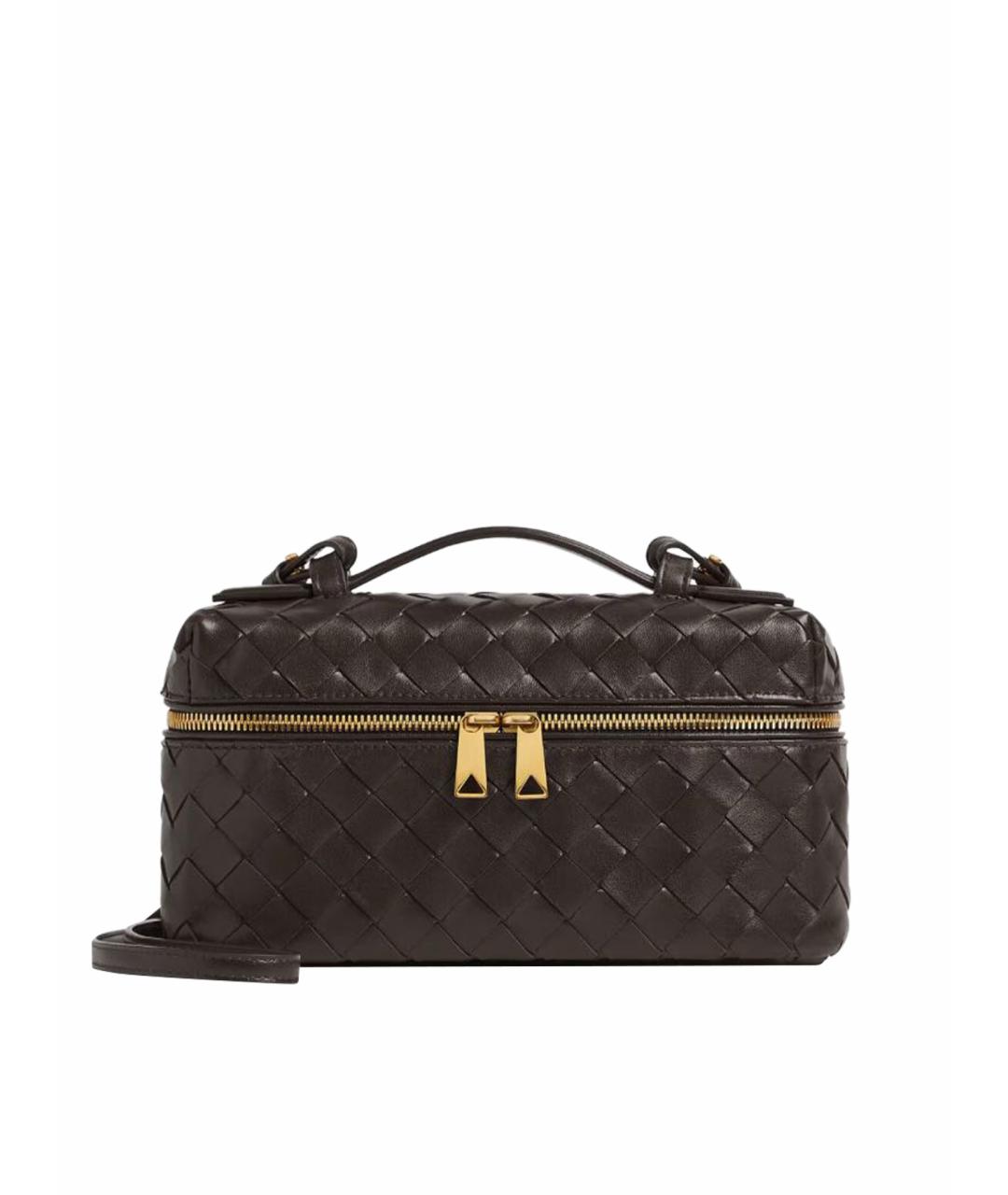 BOTTEGA VENETA Коричневая кожаная сумка с короткими ручками, фото 1