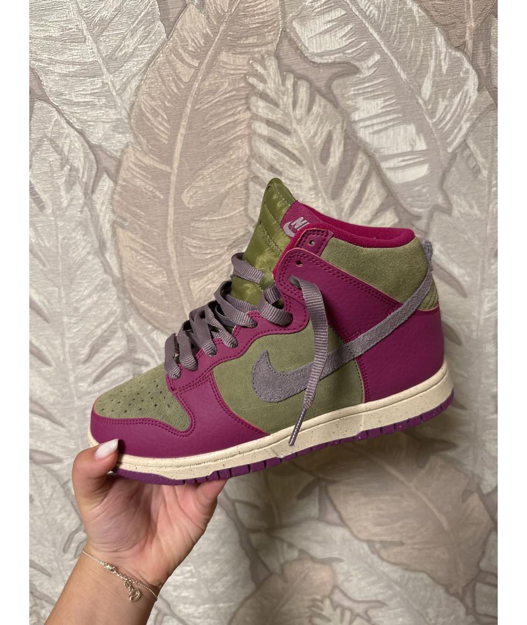 NIKE Мульти замшевые высокие кроссовки / кеды, фото 5