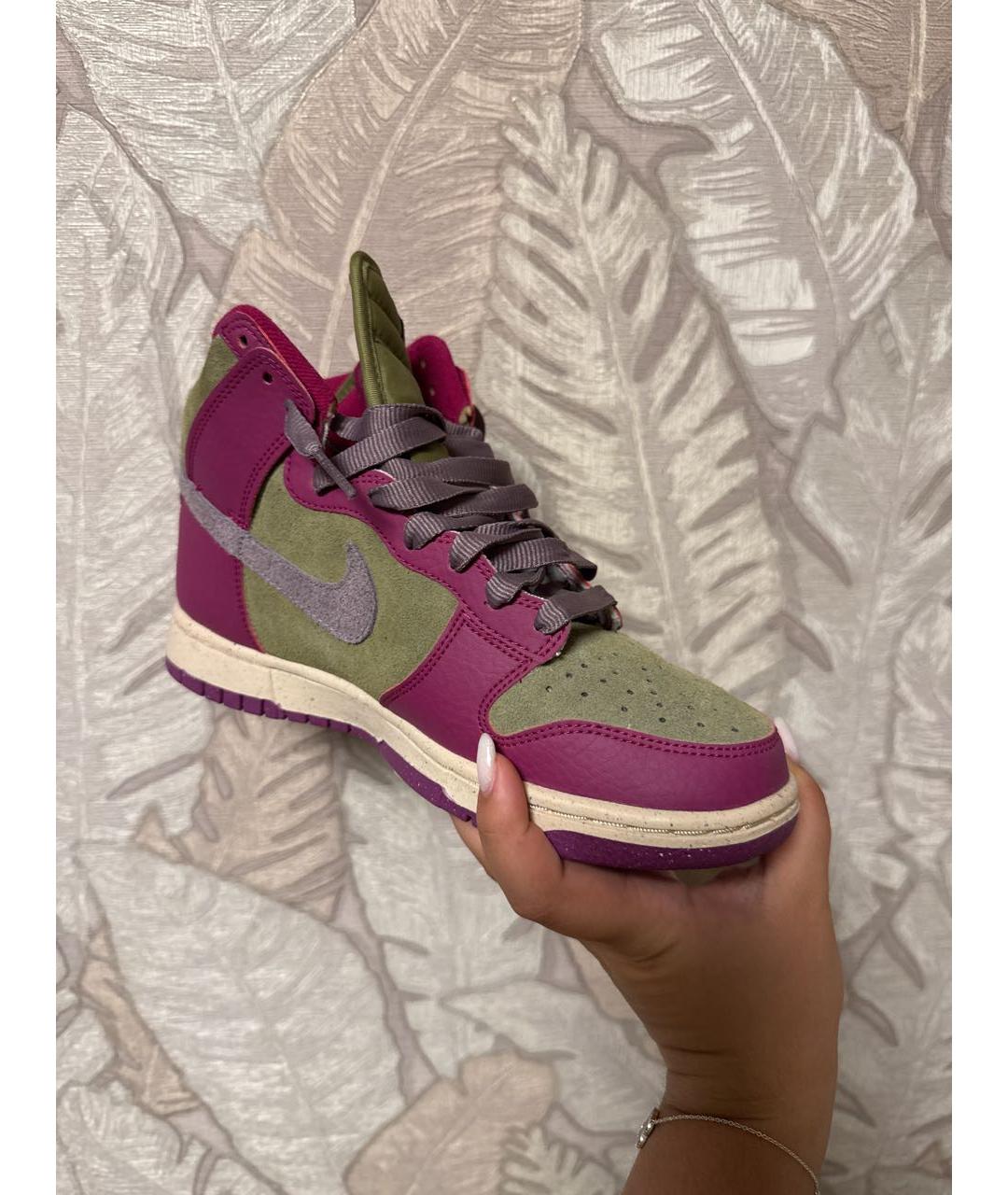 NIKE Мульти замшевые высокие кроссовки / кеды, фото 7