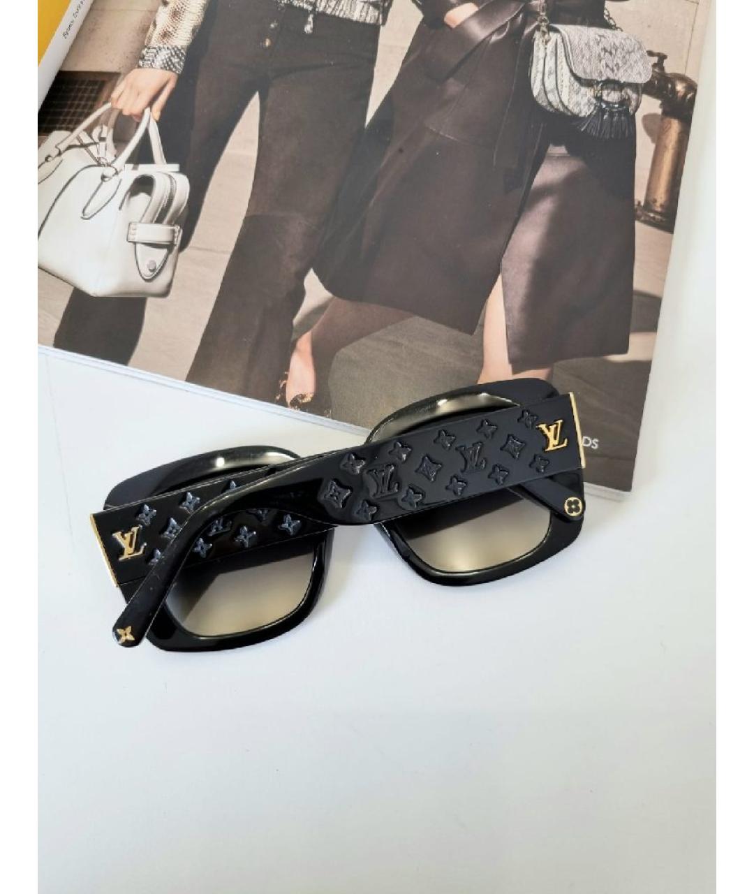 LOUIS VUITTON Черные пластиковые солнцезащитные очки, фото 4