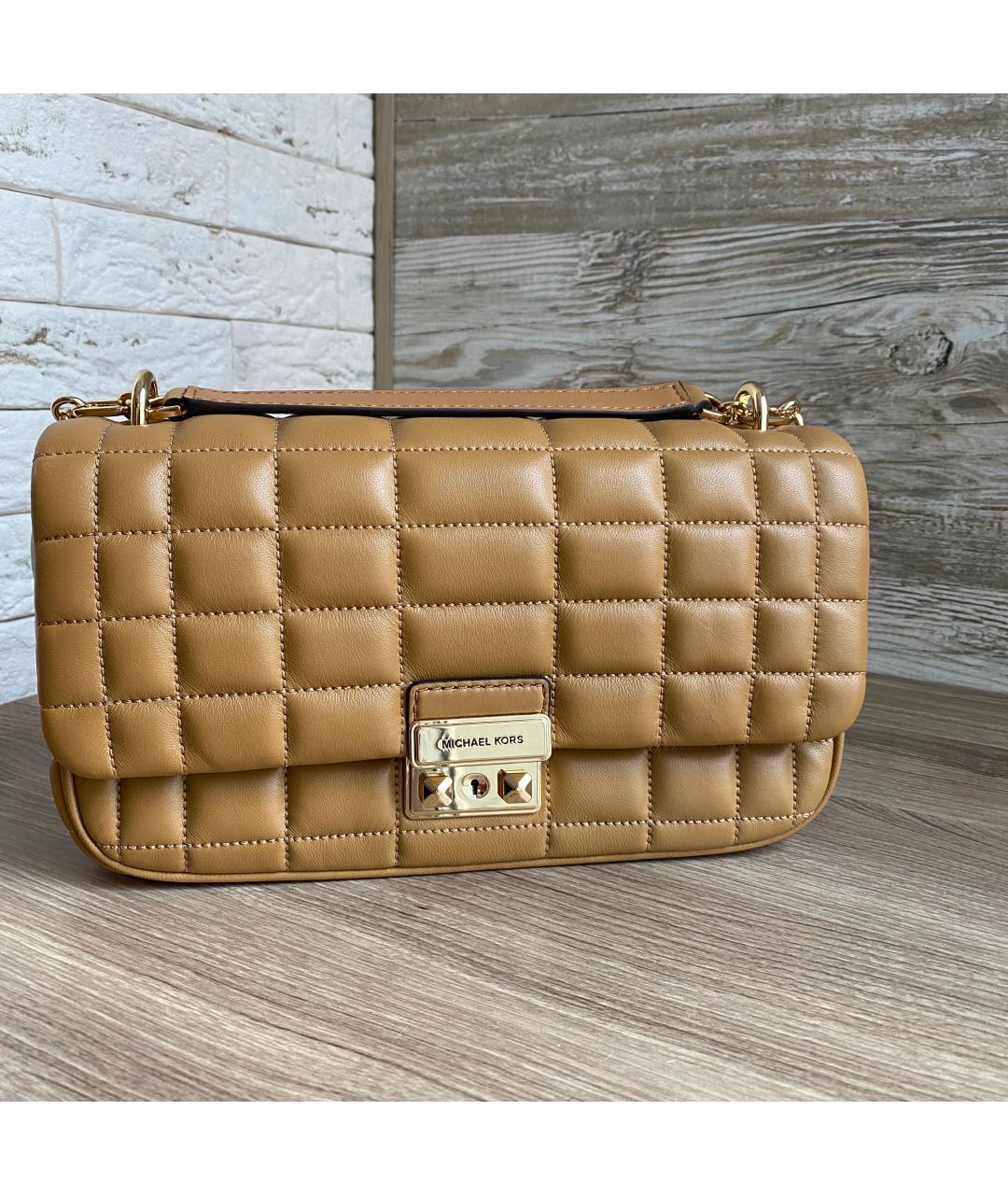MICHAEL KORS Коричневая кожаная сумка через плечо, фото 10