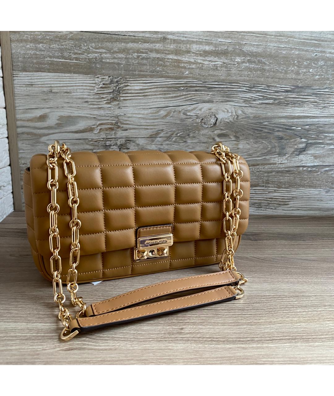 MICHAEL KORS Коричневая кожаная сумка через плечо, фото 2