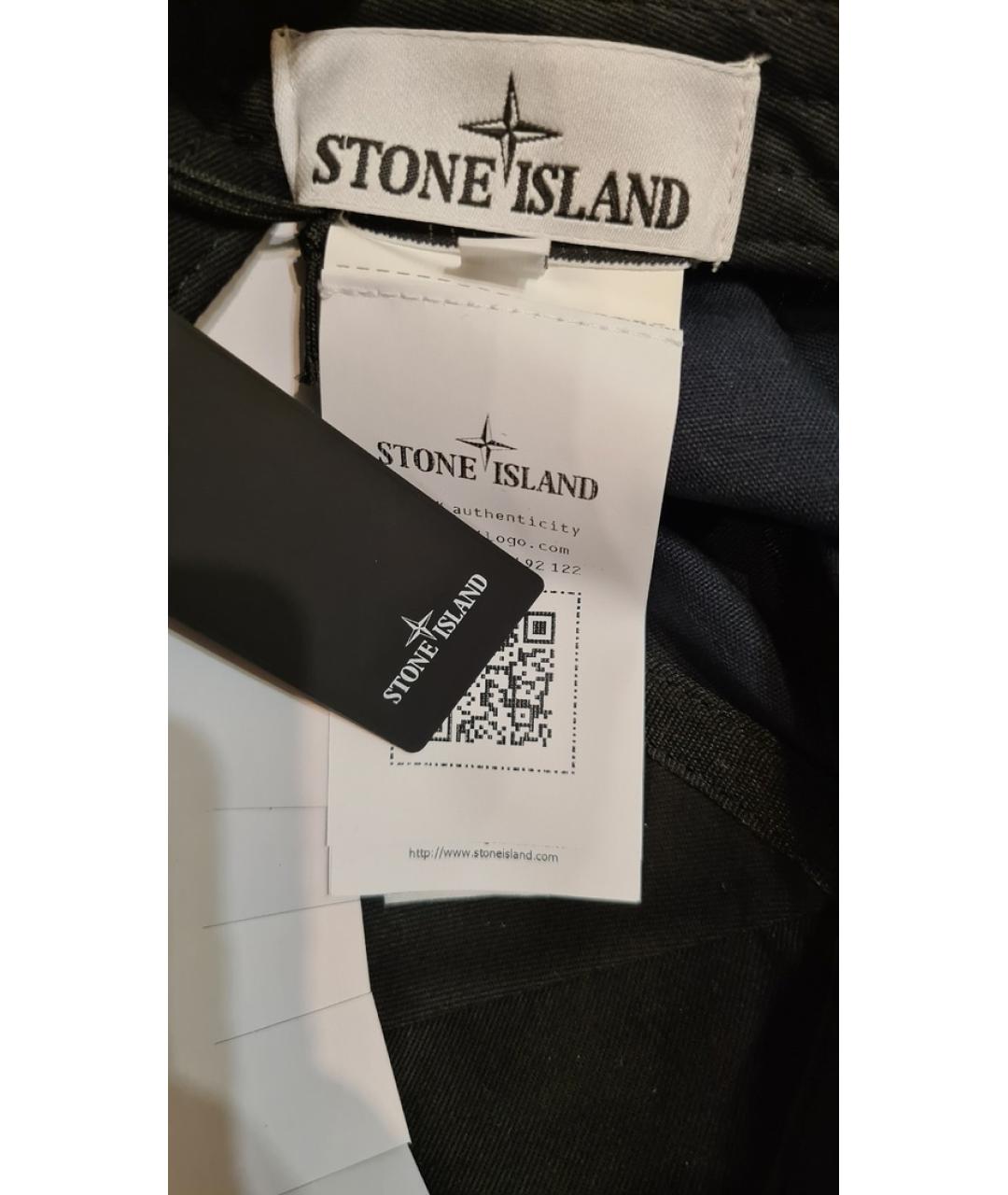 STONE ISLAND Темно-синяя хлопковая кепка/бейсболка, фото 9