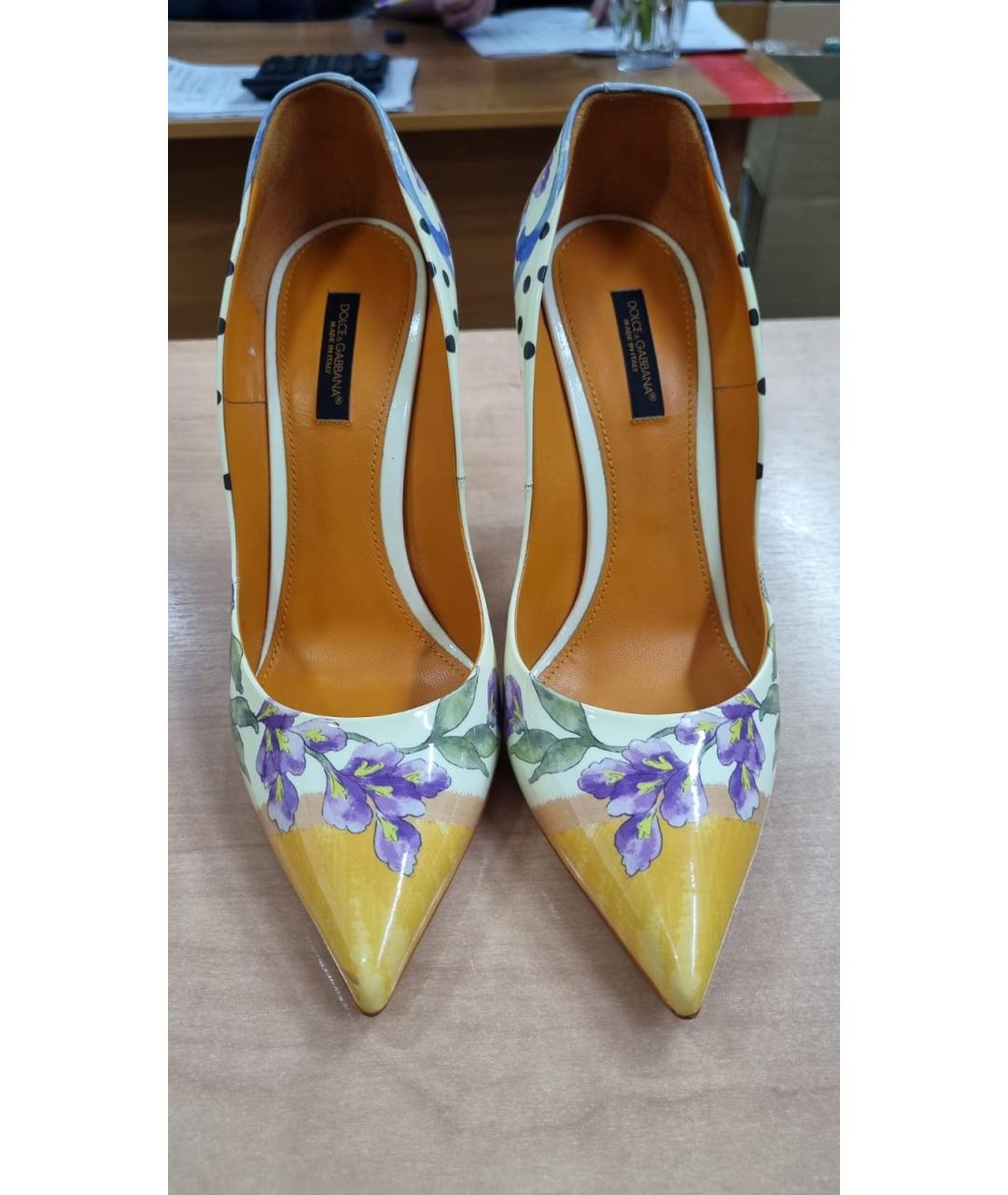 DOLCE&GABBANA Мульти туфли из лакированной кожи, фото 2