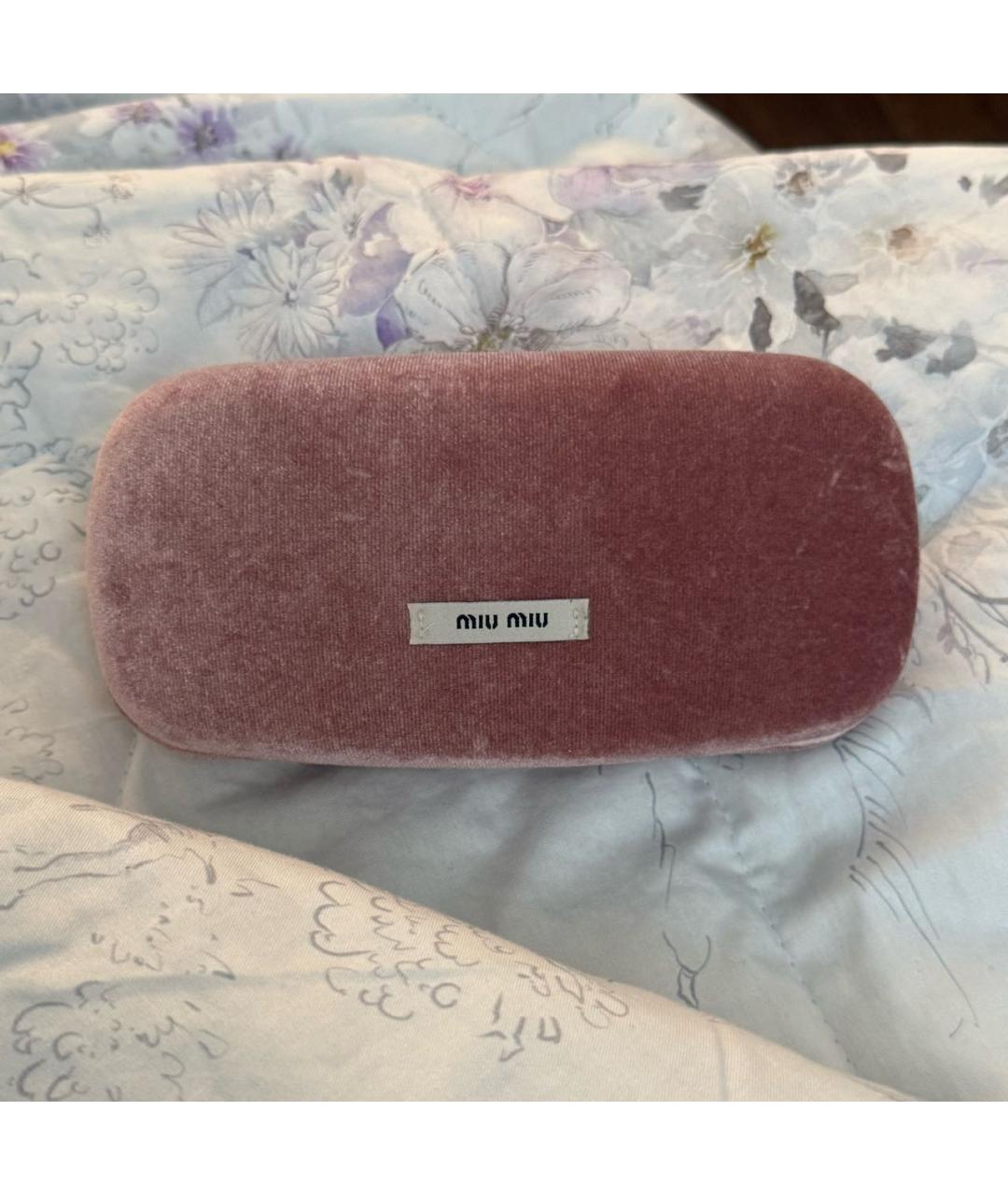 MIU MIU Черные пластиковые солнцезащитные очки, фото 4