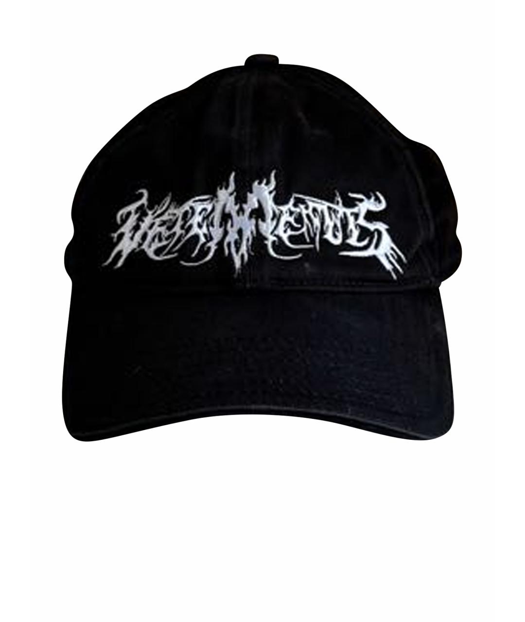 VETEMENTS Черная хлопковая кепка/бейсболка, фото 1