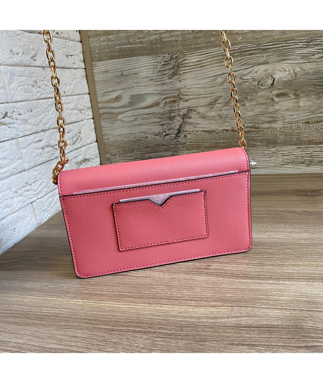 MICHAEL KORS Розовая кожаная сумка через плечо, фото 3