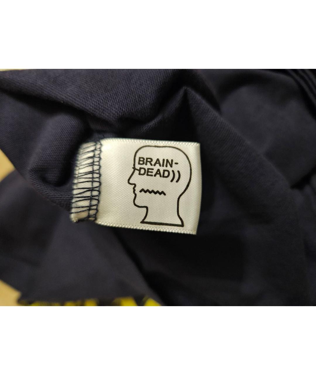 Brain Dead Темно-синяя хлопковая футболка, фото 6