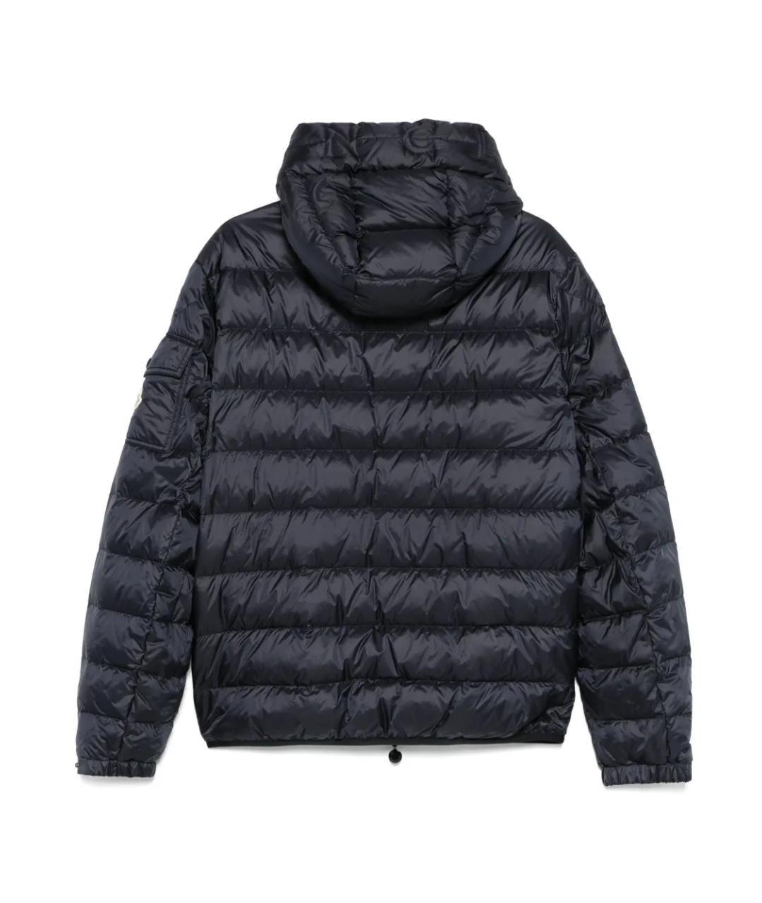 MONCLER Темно-синяя полиэстеровая куртка, фото 2