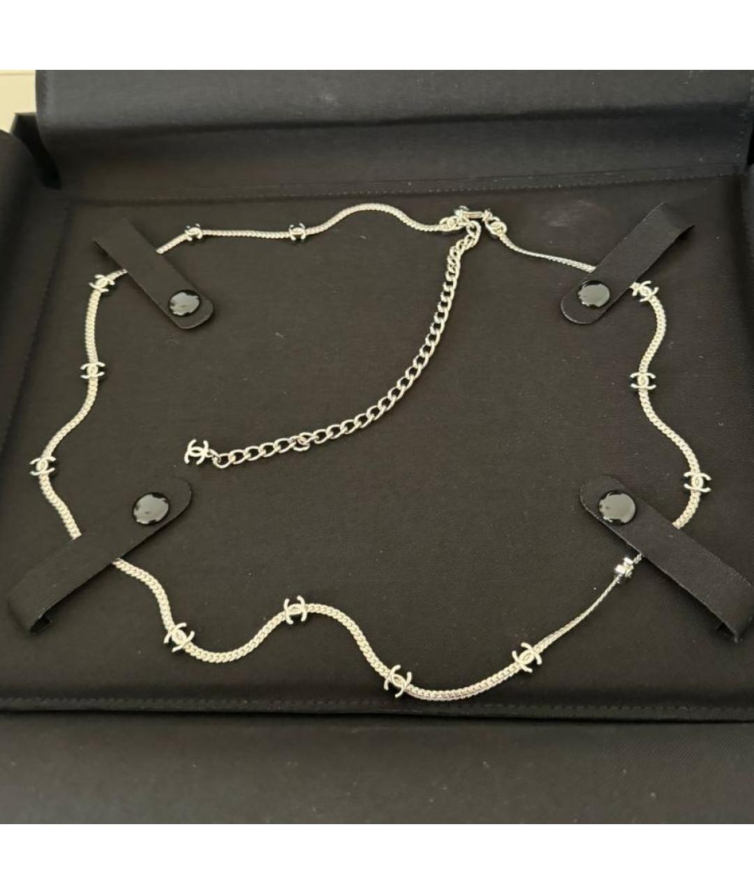 CHANEL Серебряное металлическое колье, фото 7