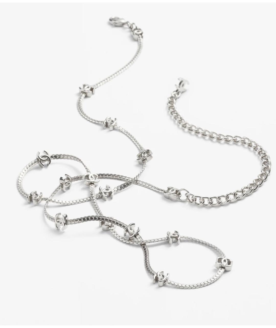 CHANEL Серебряное металлическое колье, фото 2