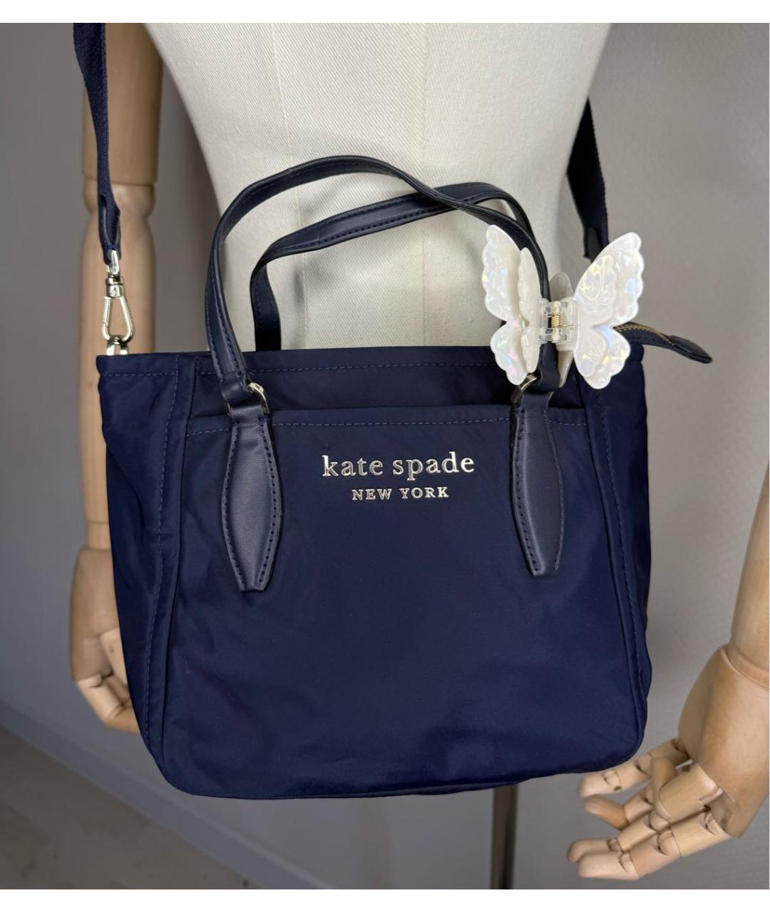 KATE SPADE Темно-синяя сумка с короткими ручками, фото 8