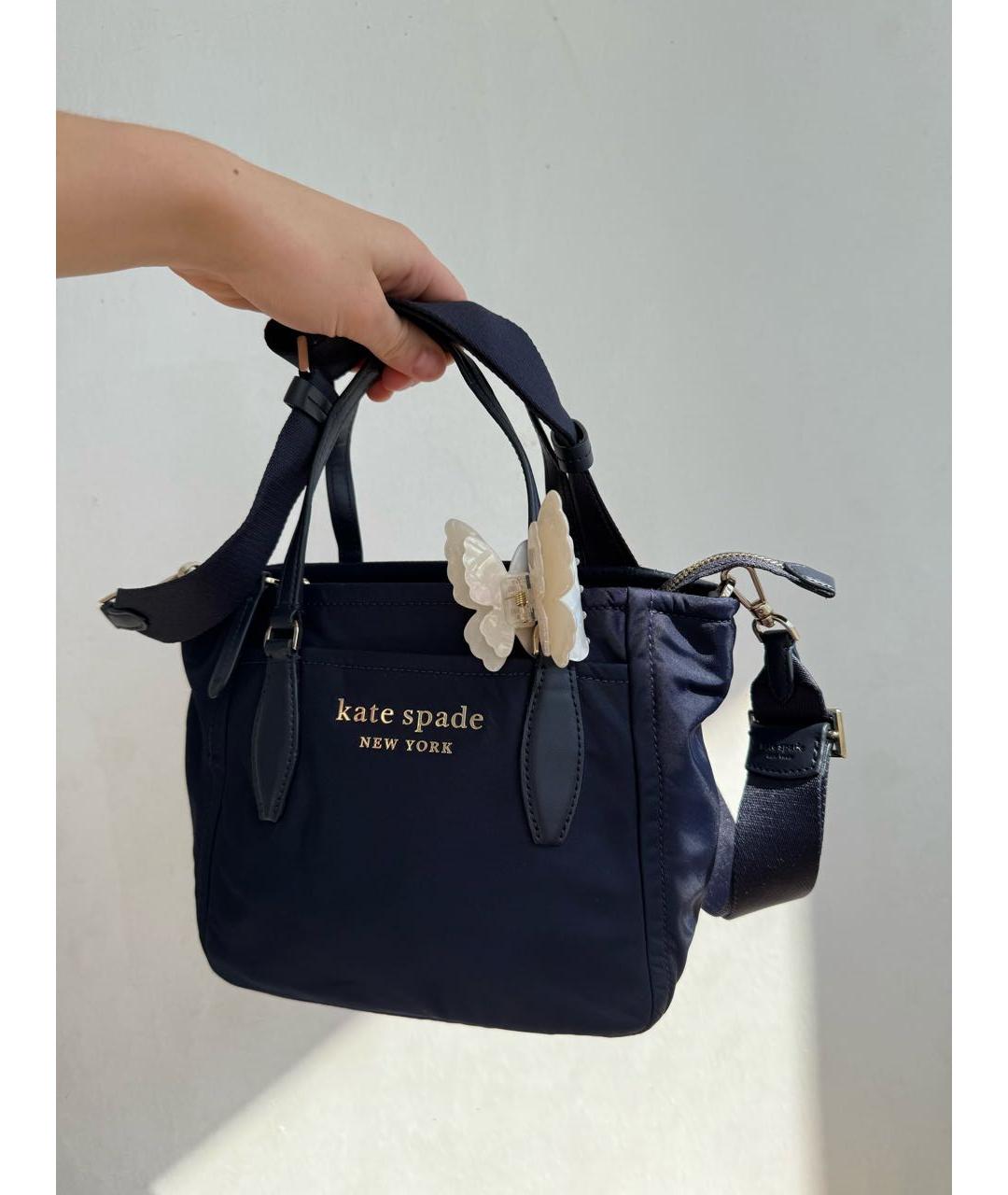 KATE SPADE Темно-синяя сумка с короткими ручками, фото 2