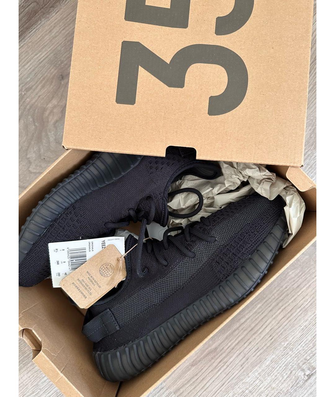 ADIDAS YEEZY Черные текстильные кроссовки, фото 8