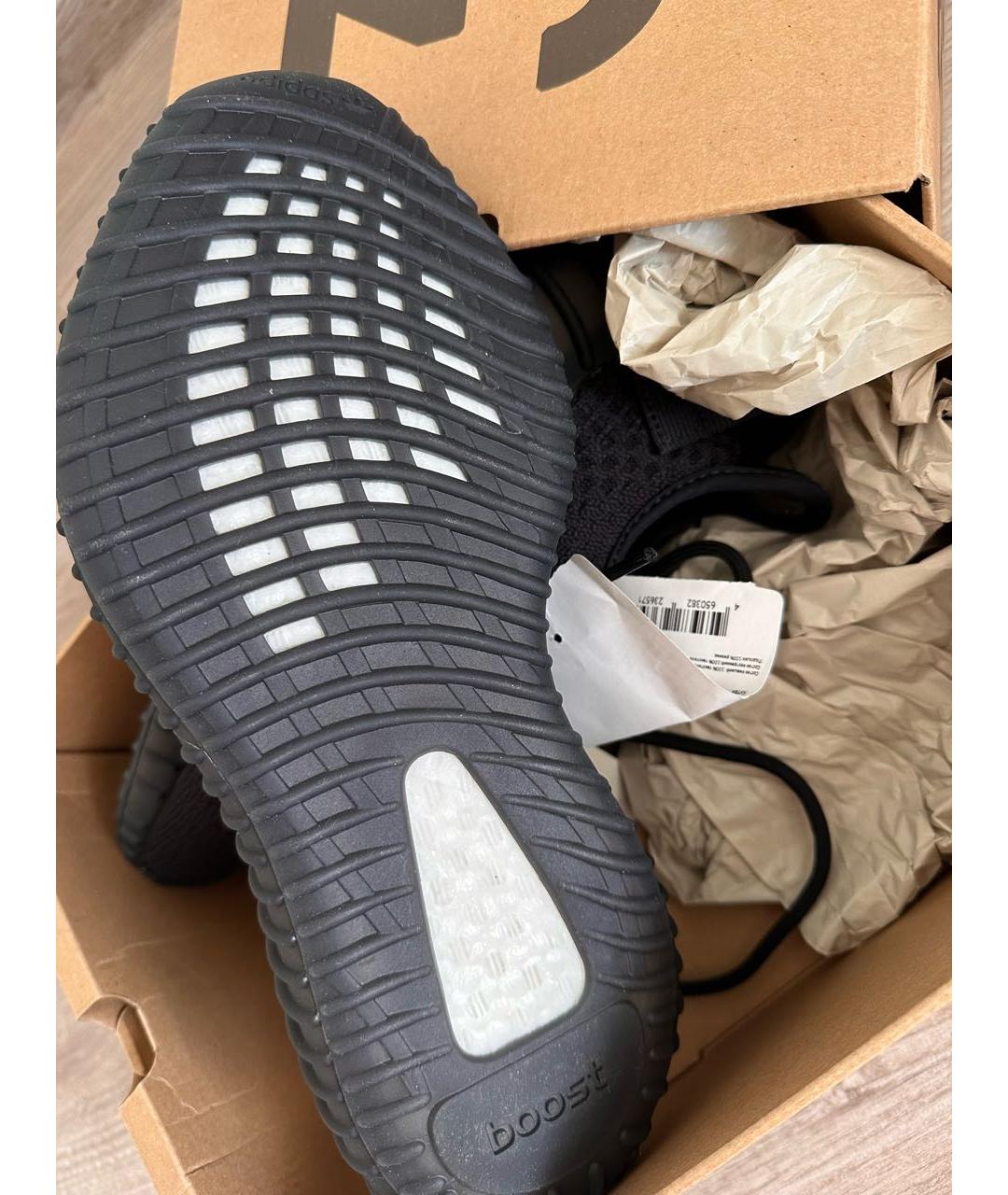 ADIDAS YEEZY Черные текстильные кроссовки, фото 4