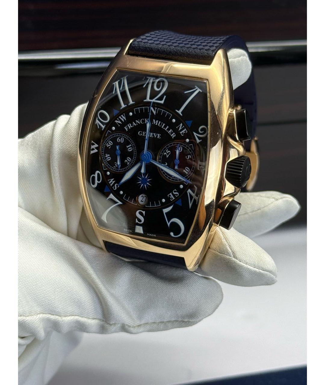 FRANCK MULLER Темно-синие часы из розового золота, фото 7