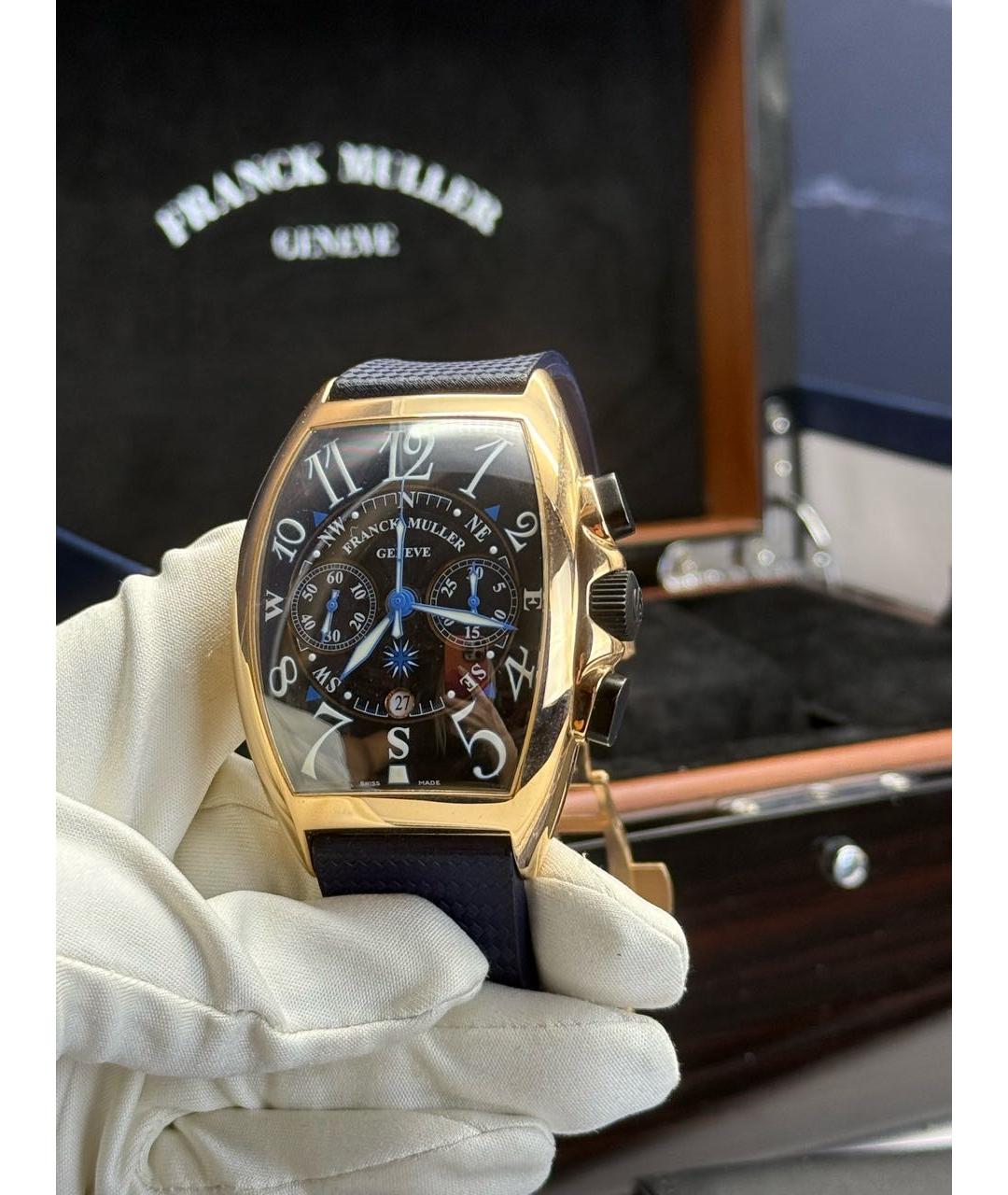FRANCK MULLER Темно-синие часы из розового золота, фото 2